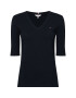 Tommy Hilfiger Блуза Th Ess Solid V-Nk Top ½ Slv WW0WW27963 Тъмносин Regular Fit - Pepit.bg