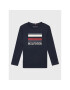 Tommy Hilfiger Блуза Th Logo KB0KB08331 D Тъмносин Regular Fit - Pepit.bg