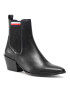 Tommy Hilfiger Боти Corporate Elastic Flat Boot FW0FW05166 Черен - Pepit.bg