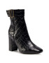 Tommy Hilfiger Боти Croco Look High Heel Boot FW0FW05349 Черен - Pepit.bg