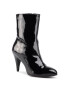 Tommy Hilfiger Боти Elevated Patent Bootie FW0FW04674 Черен - Pepit.bg