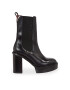 Tommy Hilfiger Боти Elevated Plateau Chelsea Bootie FW0FW07542 Черен - Pepit.bg