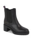 Tommy Hilfiger Боти Essential Midheel Leather Bootie FW0FW07523 Черен - Pepit.bg