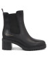 Tommy Hilfiger Боти Essential Midheel Leather Bootie FW0FW07523 Черен - Pepit.bg