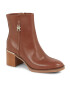 Tommy Hilfiger Боти Feminine Th Hardware Mid Bootie FW0FW07539 Кафяв - Pepit.bg