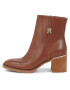 Tommy Hilfiger Боти Feminine Th Hardware Mid Bootie FW0FW07539 Кафяв - Pepit.bg