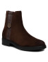 Tommy Hilfiger Боти Hardware Suede Flat Boot FW0FW05974 Кафяв - Pepit.bg