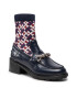 Tommy Hilfiger Боти Monogram Bootie FW0FW06823 Тъмносин - Pepit.bg