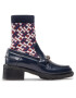 Tommy Hilfiger Боти Monogram Bootie FW0FW06823 Тъмносин - Pepit.bg