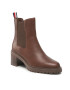 Tommy Hilfiger Боти Outdoor Chelsea Mid Heel Boot FW0FW06737 Кафяв - Pepit.bg