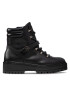 Tommy Hilfiger Боти Polished Leather Flat Boot FW0FW06042 Черен - Pepit.bg