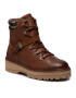 Tommy Hilfiger Боти Polished Leather Flat Boot FW0FW06042 Кафяв - Pepit.bg