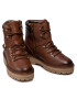 Tommy Hilfiger Боти Polished Leather Flat Boot FW0FW06042 Кафяв - Pepit.bg