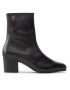 Tommy Hilfiger Боти Th Hardware Bootie Leather FW0FW06760 Черен - Pepit.bg