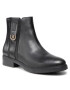 Tommy Hilfiger Боти Th Hardware Leather Flat Boot FW0FW05996 Черен - Pepit.bg