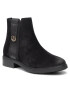 Tommy Hilfiger Боти Th Hardware Suede Flat Boot FW0FW05974 Черен - Pepit.bg