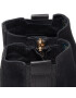 Tommy Hilfiger Боти Th Hardware Suede Flat Boot FW0FW05974 Черен - Pepit.bg
