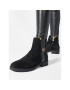 Tommy Hilfiger Боти Th Hardware Suede Flat Boot FW0FW05974 Черен - Pepit.bg