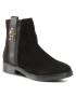 Tommy Hilfiger Боти Th Interlock SuedeFlat Boot FW0FW05184 Черен - Pepit.bg