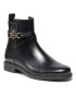 Tommy Hilfiger Боти Th Monogram Hardware Flat Boot FW0FW06010 Черен - Pepit.bg