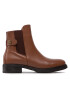 Tommy Hilfiger Боти тип челси Leather Flat Boot FW0FW06749 Кафяв - Pepit.bg