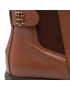 Tommy Hilfiger Боти тип челси Leather Flat Boot FW0FW06749 Кафяв - Pepit.bg