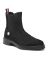 Tommy Hilfiger Боти тип челси Th Coin Flat Boot FW0FW06742 Черен - Pepit.bg