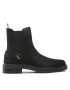 Tommy Hilfiger Боти тип челси Th Coin Flat Boot FW0FW06742 Черен - Pepit.bg