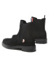 Tommy Hilfiger Боти тип челси Th Coin Flat Boot FW0FW06742 Черен - Pepit.bg