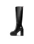 Tommy Hilfiger Ботуши Elevated Plateau Longboot FW0FW07545 Черен - Pepit.bg