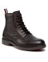 Tommy Hilfiger Ботуши Elevated Rounded Lth Mid Boot FM0FM03788 Кафяв - Pepit.bg