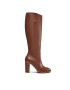 Tommy Hilfiger Ботуши Feminine Th Hardware Longboot FW0FW07541 Кафяв - Pepit.bg