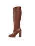 Tommy Hilfiger Ботуши Feminine Th Hardware Longboot FW0FW07541 Кафяв - Pepit.bg