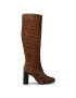 Tommy Hilfiger Ботуши Th Hair Calf High Heel Long Boot FW0FW05169 Кафяв - Pepit.bg