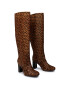 Tommy Hilfiger Ботуши Th Hair Calf High Heel Long Boot FW0FW05169 Кафяв - Pepit.bg