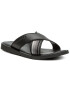 Tommy Hilfiger Чехли Criss Cross Leather Sandal FM0FM02120 Черен - Pepit.bg