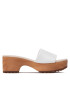 Tommy Hilfiger Чехли Feminine Mid Heel Clog Sandal FW0FW06241 Бял - Pepit.bg