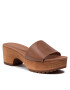 Tommy Hilfiger Чехли Feminine Mid Heel Clog Sandal FW0FW06241 Кафяв - Pepit.bg