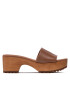 Tommy Hilfiger Чехли Feminine Mid Heel Clog Sandal FW0FW06241 Кафяв - Pepit.bg