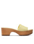 Tommy Hilfiger Чехли Feminine Mid Heel Clog Sandal FW0FW06241 Жълт - Pepit.bg