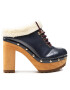 Tommy Hilfiger Чехли High Heel Clog Mule Monogram FW0FW06884 Тъмносин - Pepit.bg