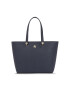 Tommy Hilfiger Дамска чанта Emblem Shopper AW0AW15178 Тъмносин - Pepit.bg