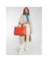 Tommy Hilfiger Дамска чанта Iconic Tommy Tote Check AW0AWI2311 Оранжев - Pepit.bg