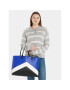 Tommy Hilfiger Дамска чанта Iconic Tommy Tote Chevron AW0AW15204 Син - Pepit.bg