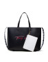 Tommy Hilfiger Дамска чанта Iconic Tommy Tote Signature AW0AW11324 Тъмносин - Pepit.bg