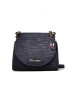 Tommy Hilfiger Дамска чанта Luce Leather Flap Crossover Croc AW0AW10489 Черен - Pepit.bg