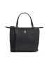 Tommy Hilfiger Дамска чанта Poppy Plus Small Tote AW0AW15592 Черен - Pepit.bg