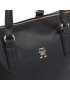 Tommy Hilfiger Дамска чанта Poppy Plus Small Tote AW0AW15592 Черен - Pepit.bg