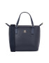 Tommy Hilfiger Дамска чанта Poppy Plus Small Tote AW0AW15592 Тъмносин - Pepit.bg