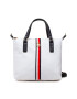 Tommy Hilfiger Дамска чанта Poppy Small Tote Corp AW0AW11344 Бял - Pepit.bg